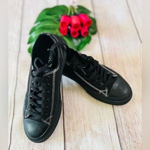 Grrrl Women’s Black Canvas Lace Up Sneakers Size 6